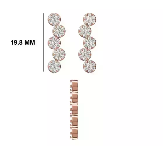 Women Diamond Earrings STL FBX JCD Details 3D print model