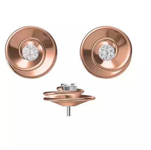 Women Diamond Earrings STL FBX JCD Details