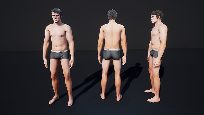 Man Character Low-poly 3D model