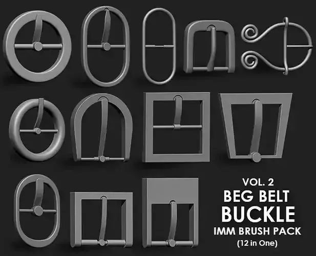 Bags Belt Buckle IMM Bruch Pack 12 in one Vol 2 3D model