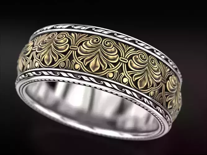 Patterned engagement ring 781