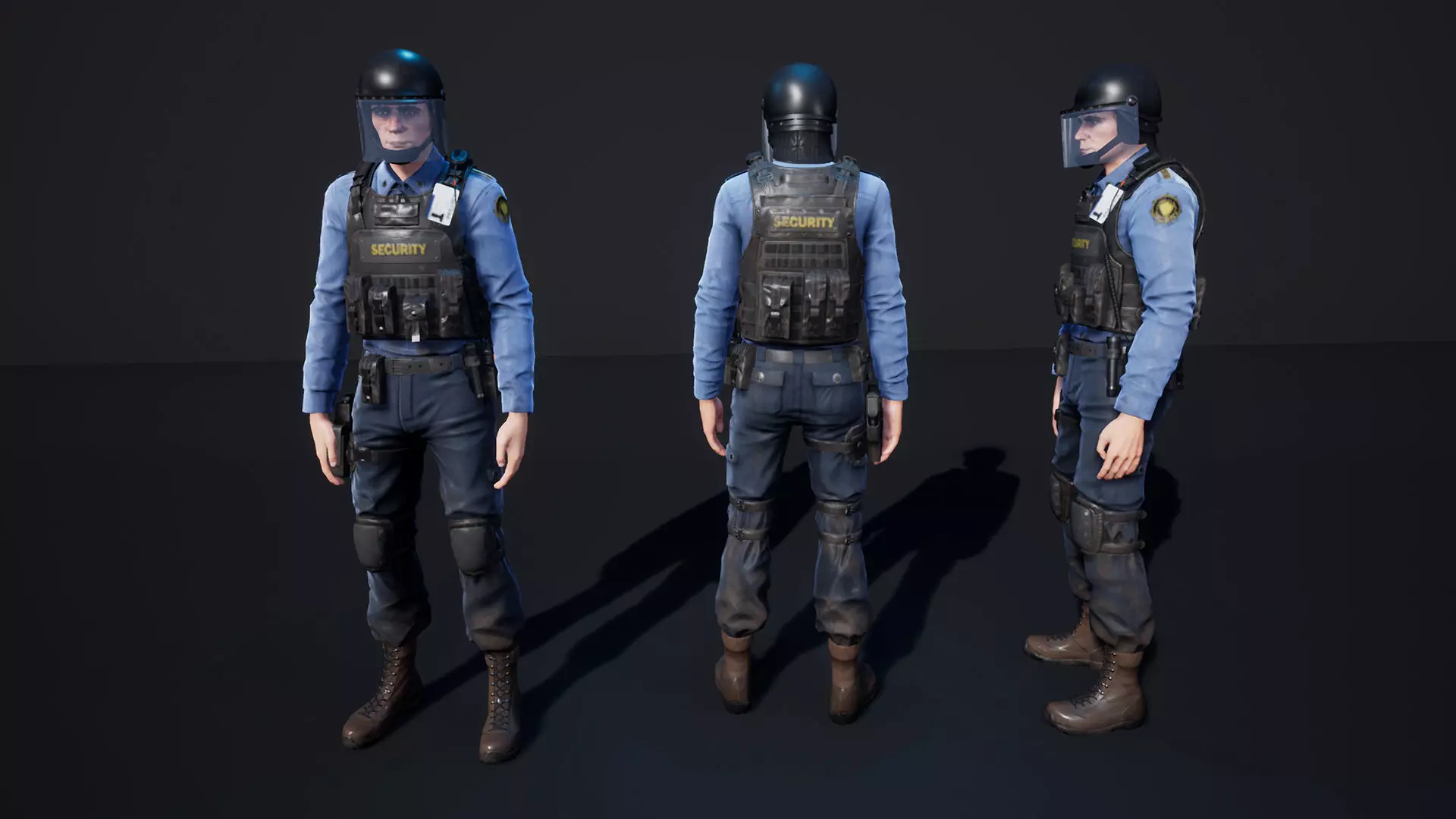 Policeman 2 Low-poly 3D model