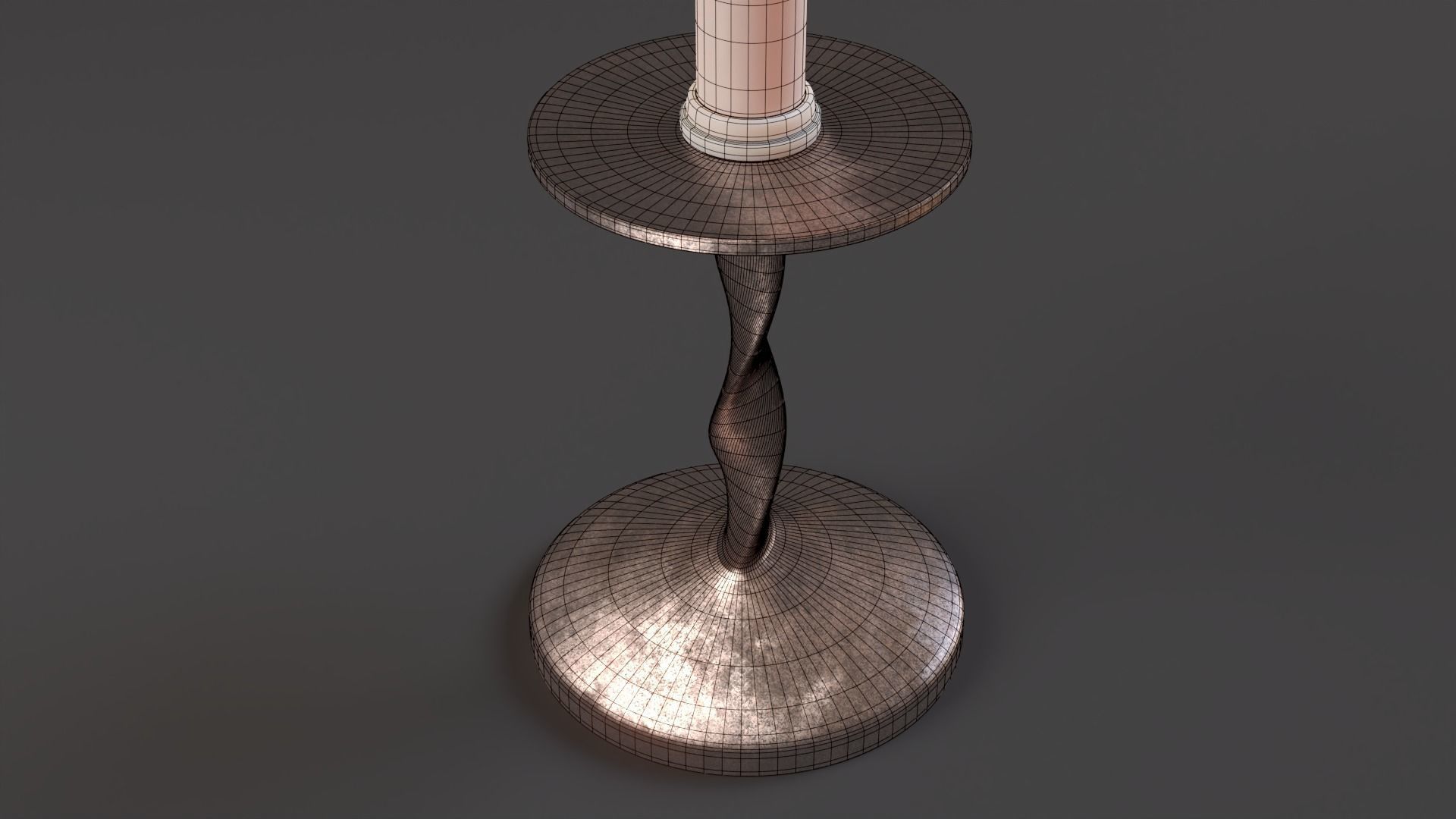 Candle With Stand 3D model_9