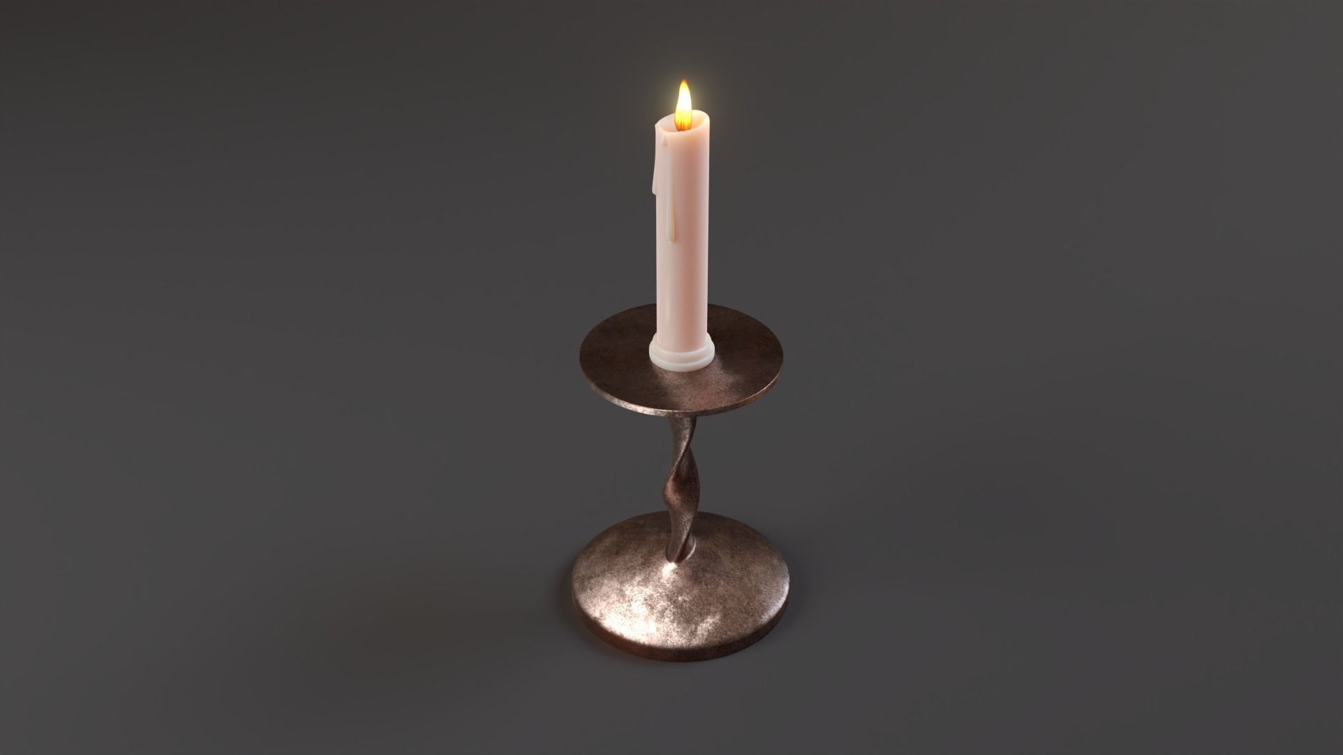Candle With Stand 3D model_6