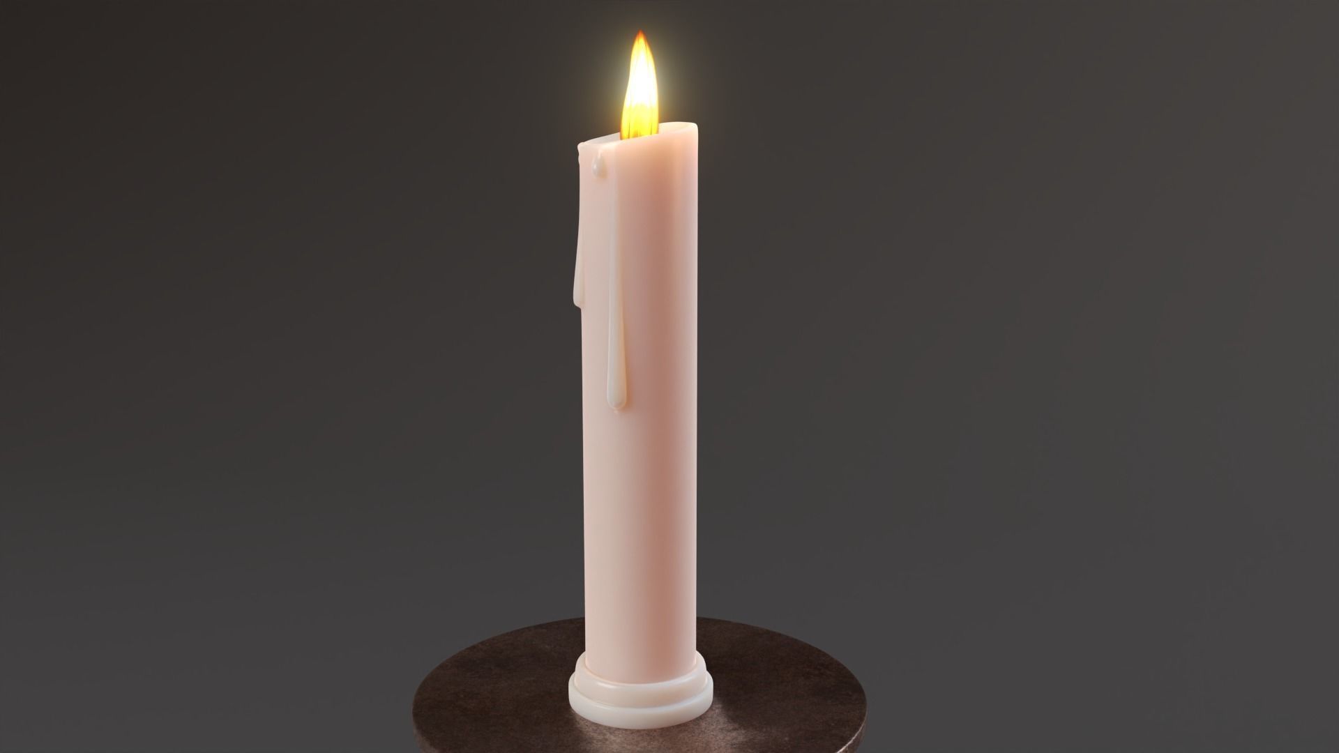 Candle With Stand 3D model_4