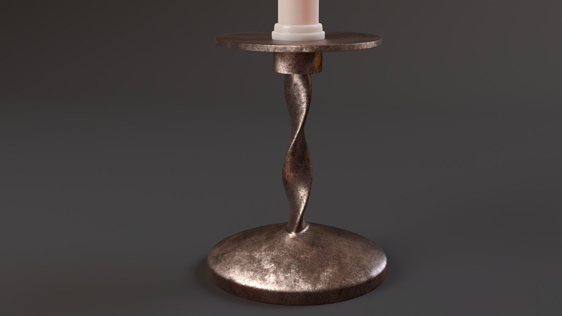 Candle With Stand 3D model_5