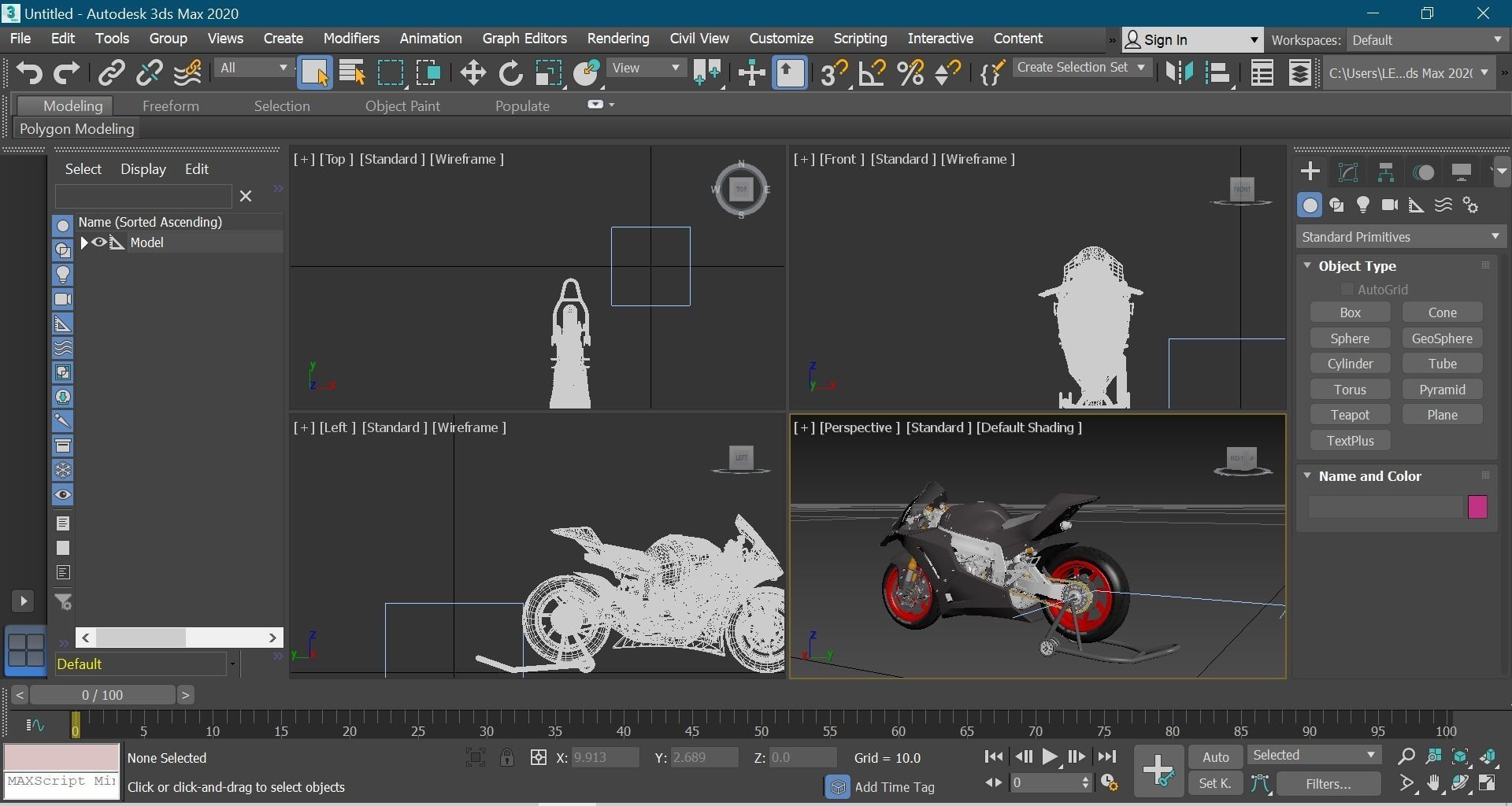 Race Bike Motorcycle Trisula 2 Stroke 3 Cylinder 3D model_13