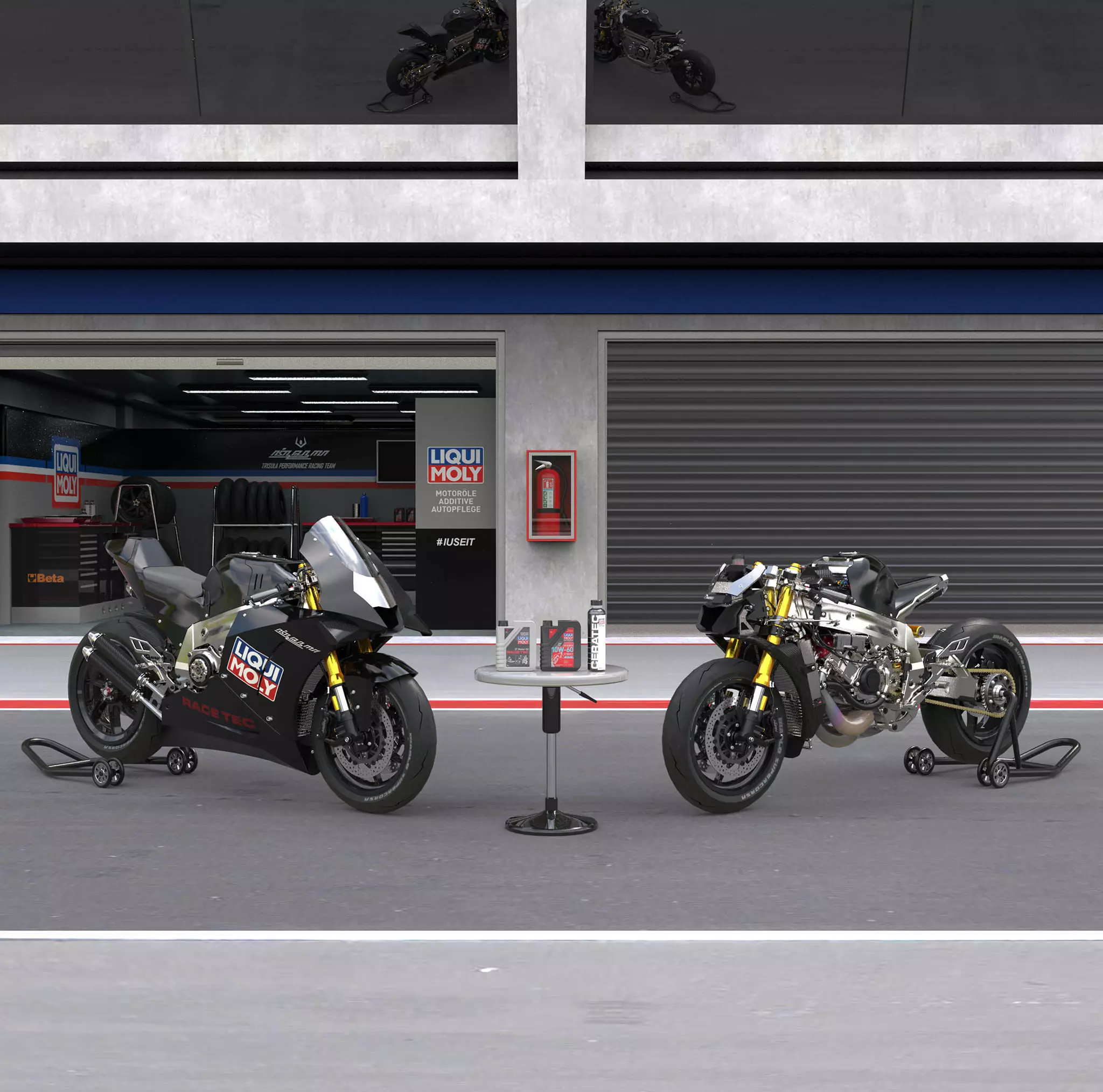 Race Bike Motorcycle Trisula 2 Stroke 3 Cylinder 3D model_0