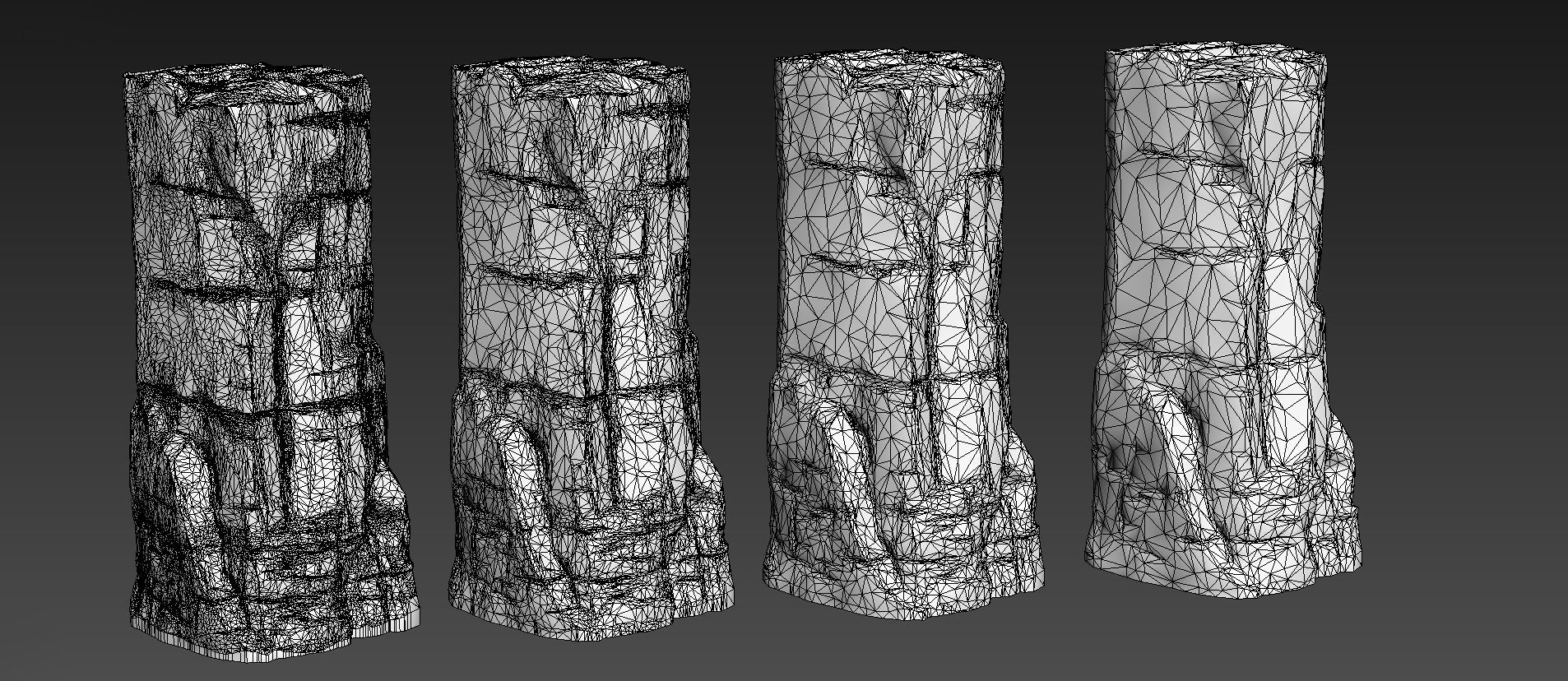 Cliff Rock Stone Set Low-poly 3D model_11