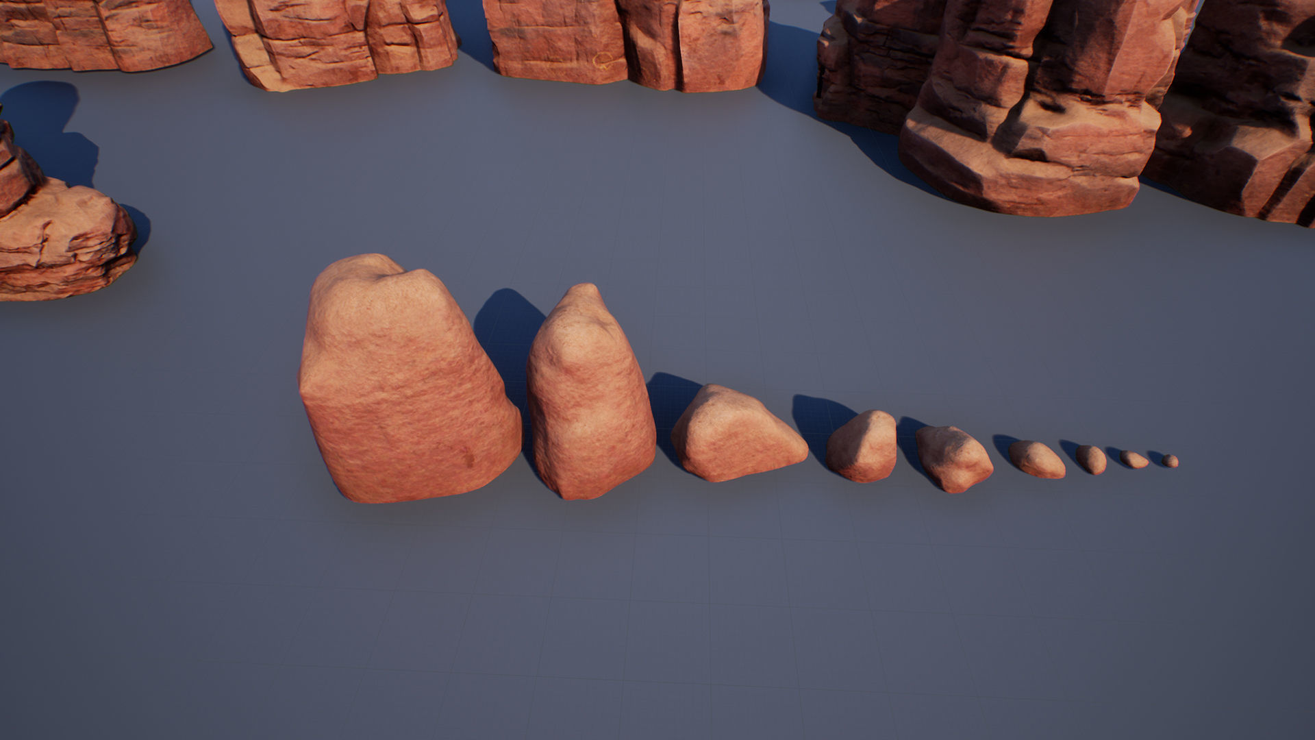 Cliff Rock Stone Set Low-poly 3D model_5