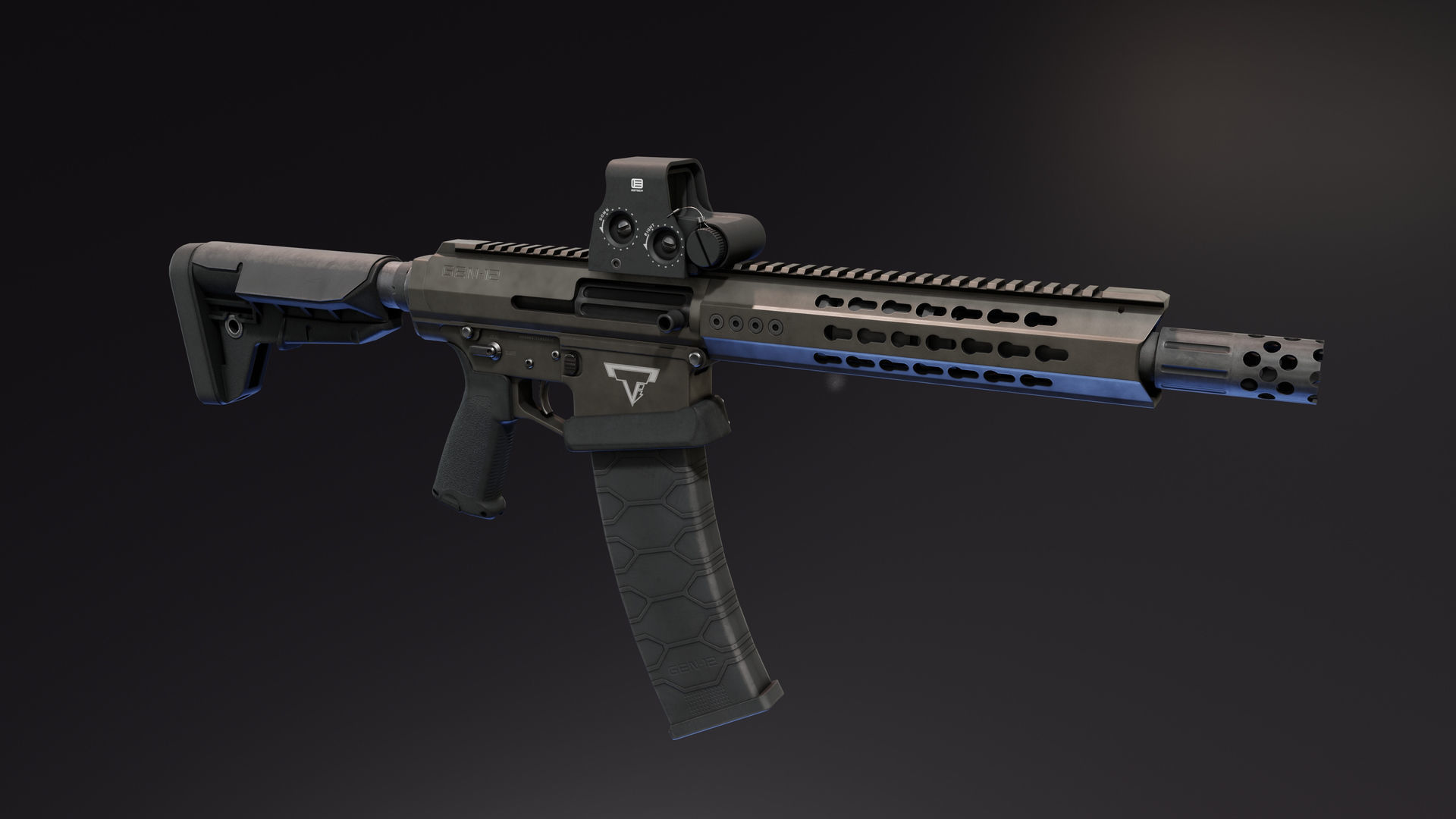 Dracarys Gen-12 Shotgun Low-poly 3D model_2