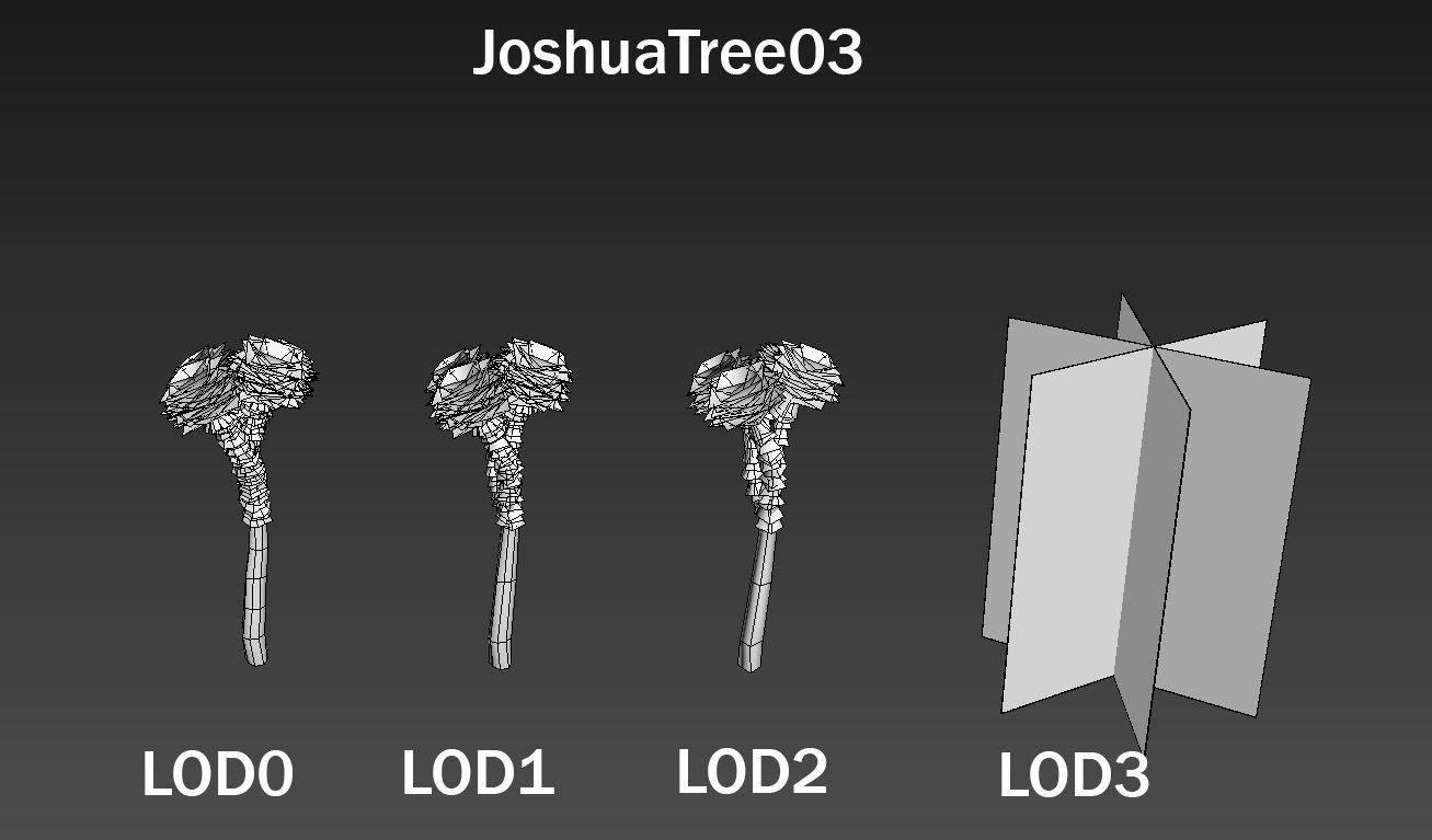 Joshua Tree Low-poly 3D model_6