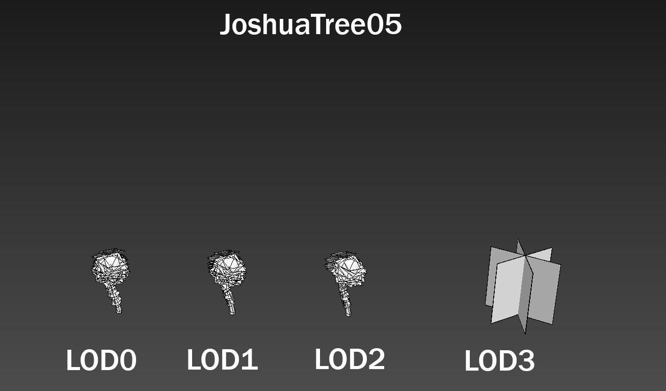 Joshua Tree Low-poly 3D model_8