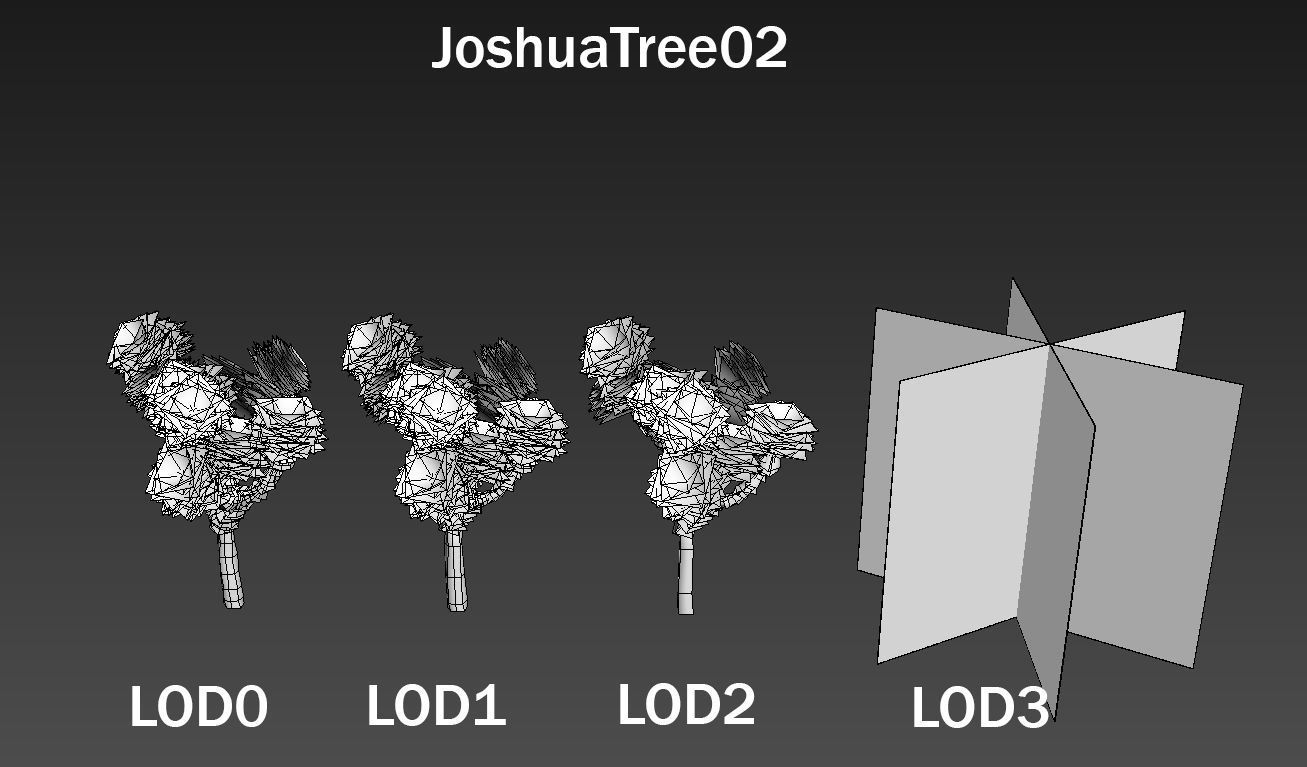 Joshua Tree Low-poly 3D model_5