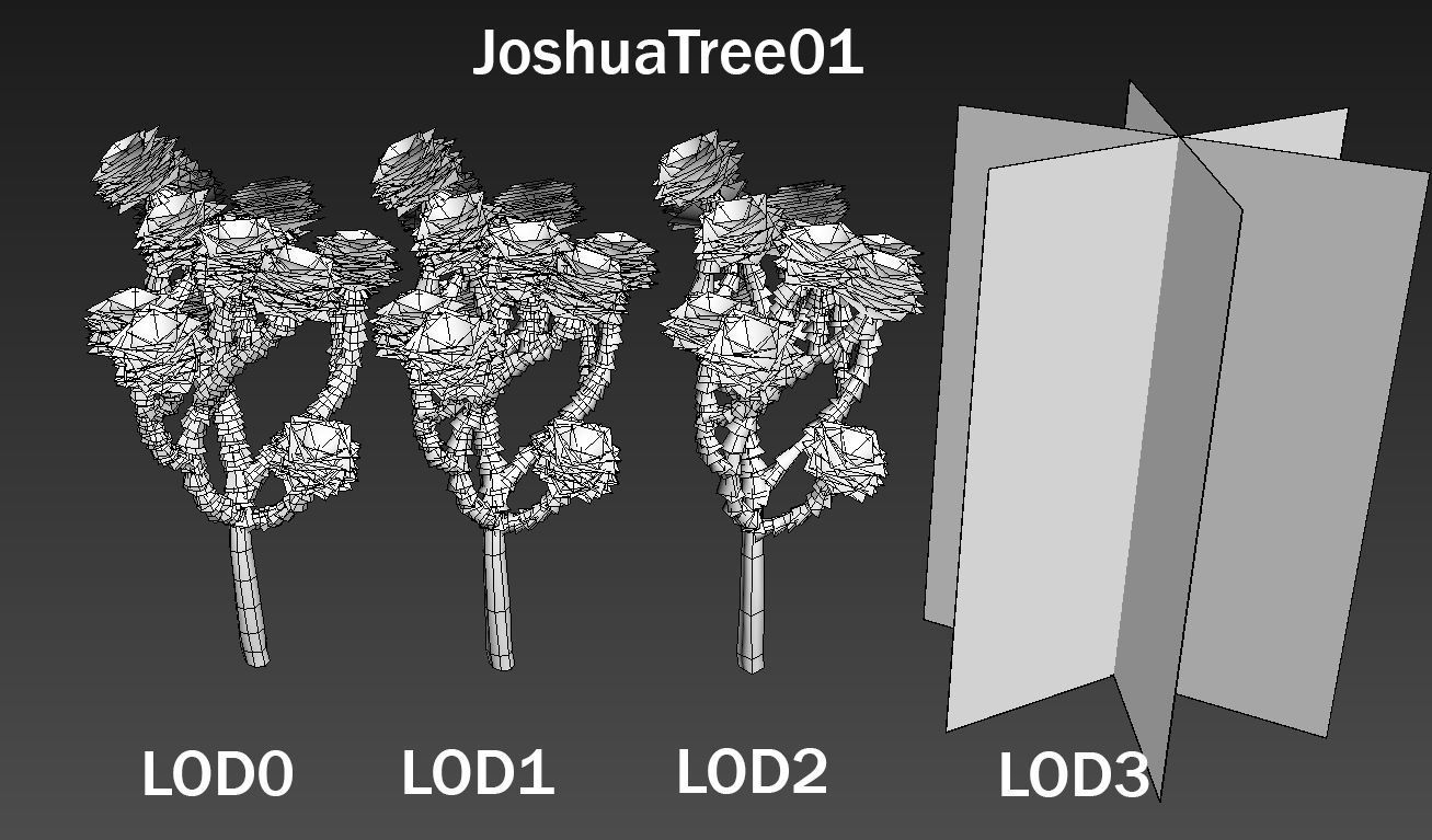 Joshua Tree Low-poly 3D model_4