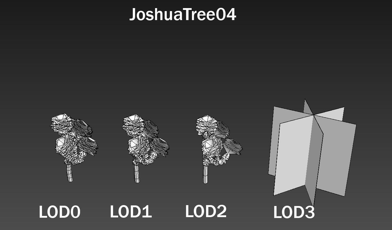 Joshua Tree Low-poly 3D model_7