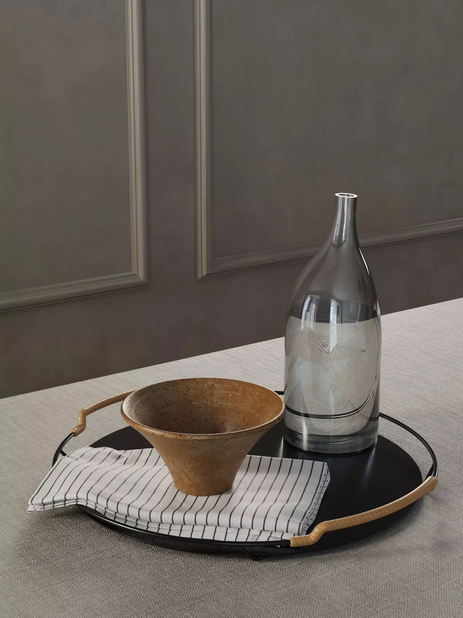 Tray with Composition 3D model_0