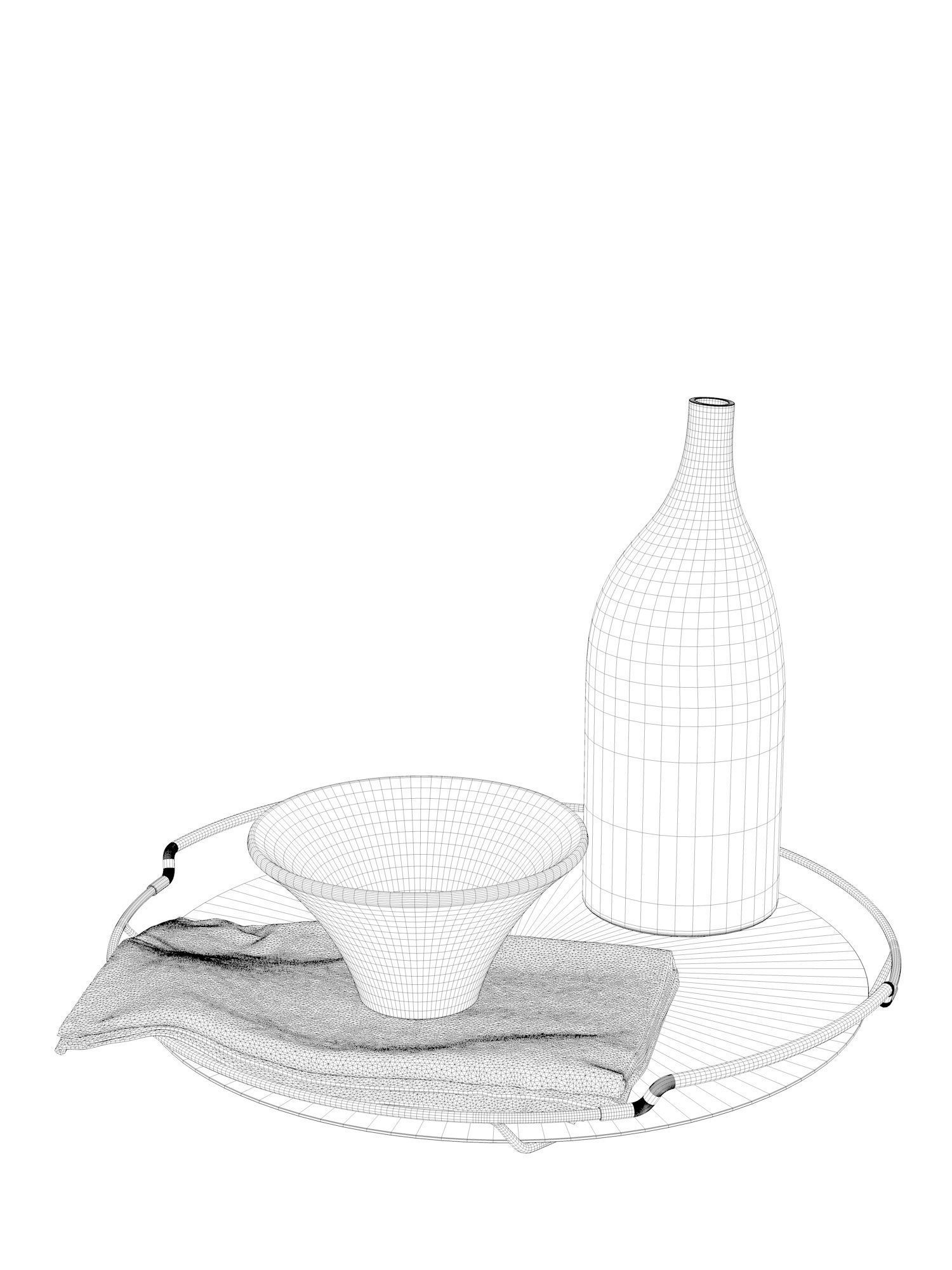 Tray with Composition 3D model_3