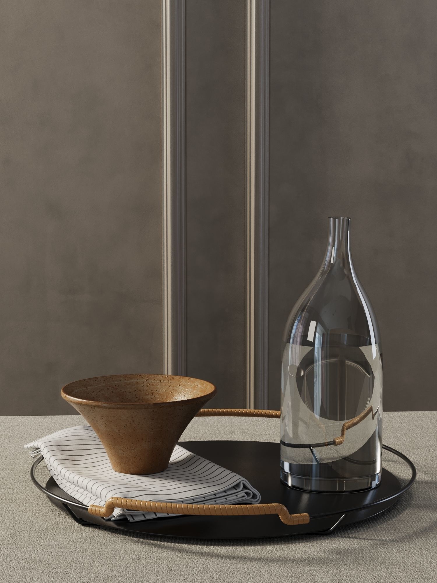 Tray with Composition 3D model_1
