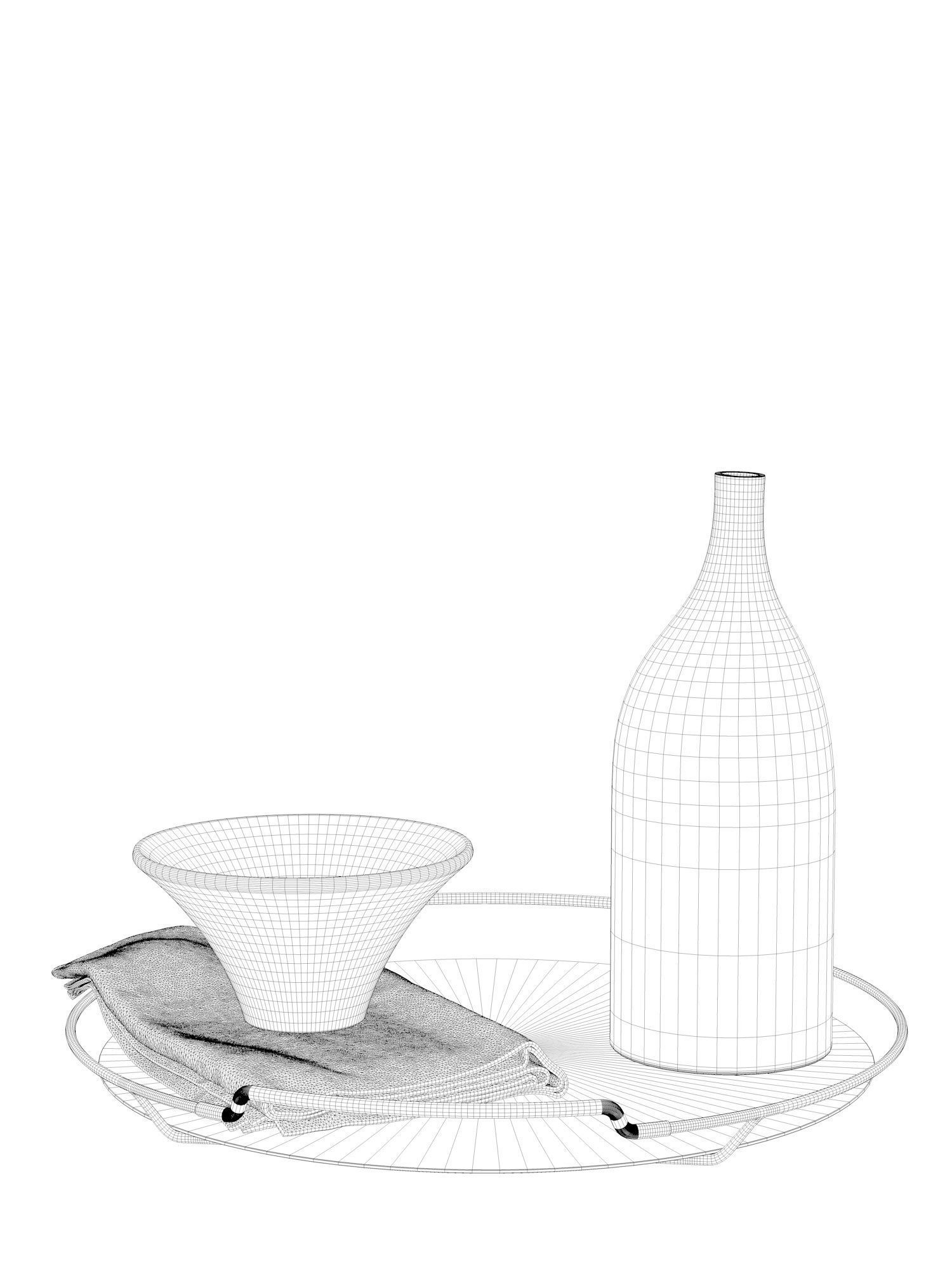 Tray with Composition 3D model_4