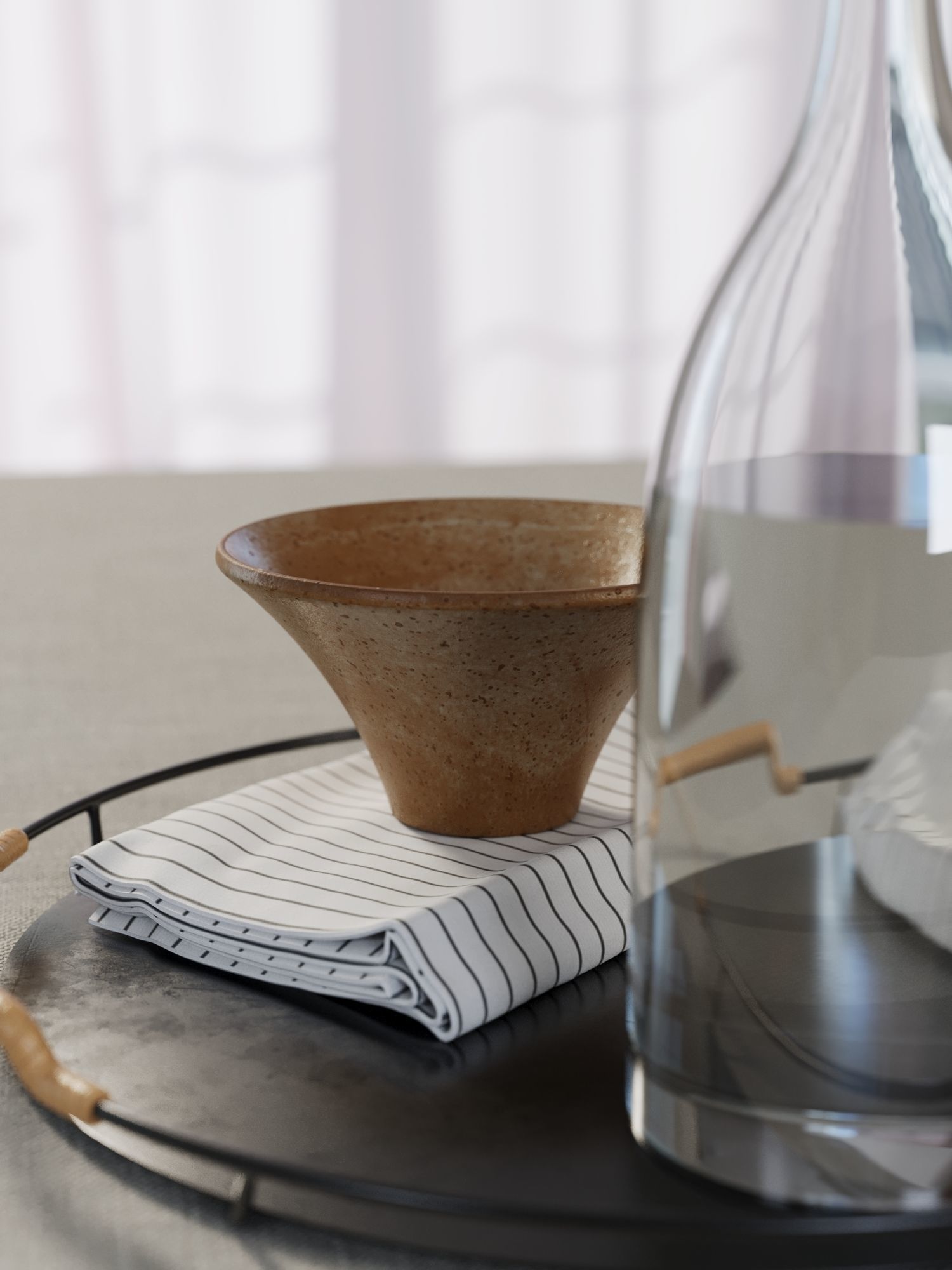 Tray with Composition 3D model_2