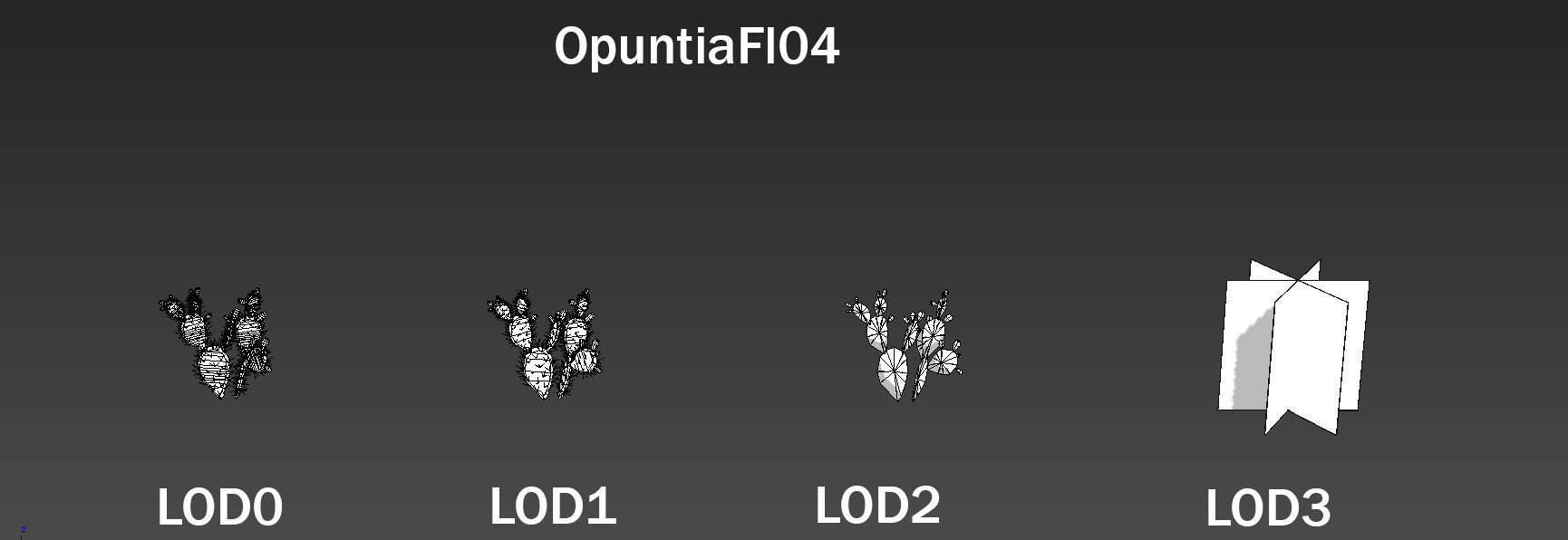 Opuntia Cactus Low-poly 3D model_12