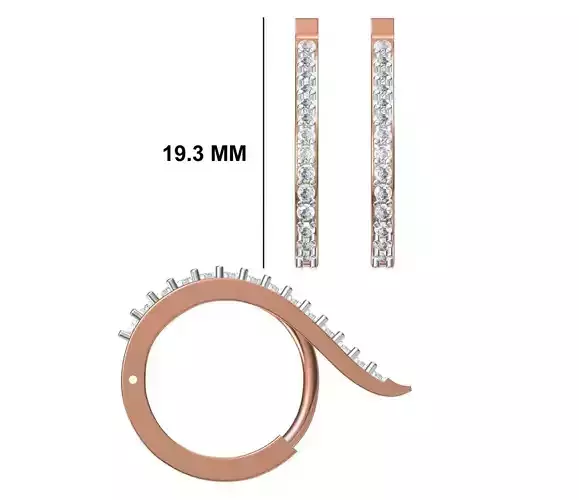 Women Diamond Earrings STL FBX JCD Details 3D print model