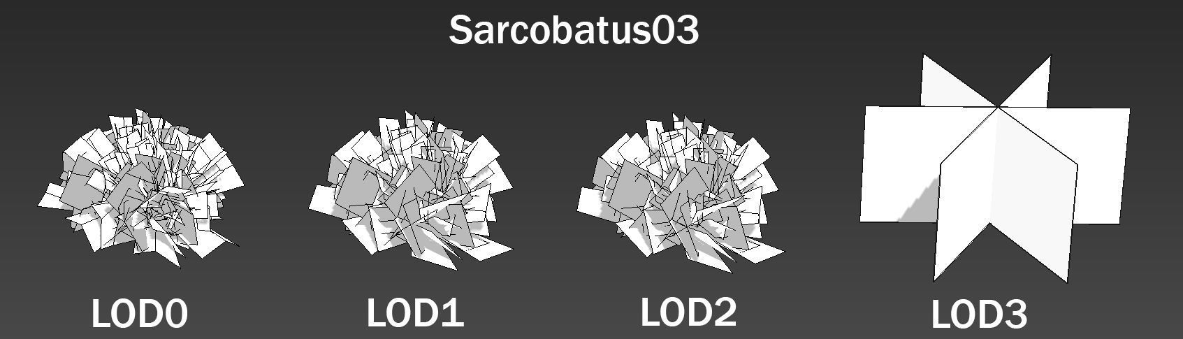 Sarcobatus Bush Low-poly 3D model_5
