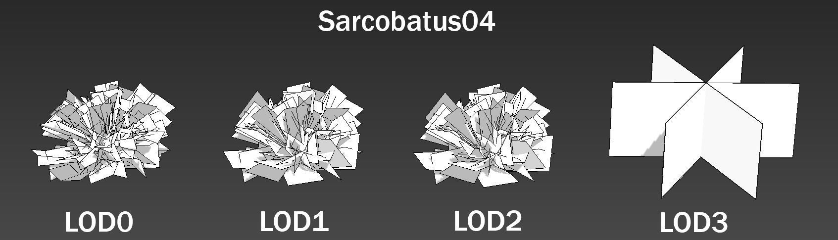 Sarcobatus Bush Low-poly 3D model_6