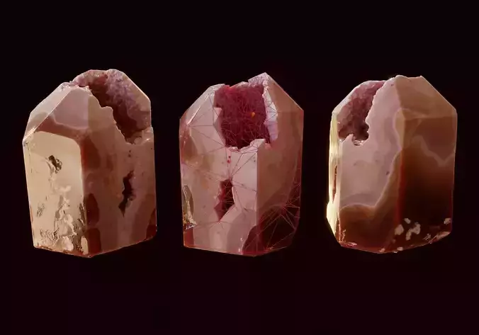 Agate Geode Background Prop Low-poly 3D model