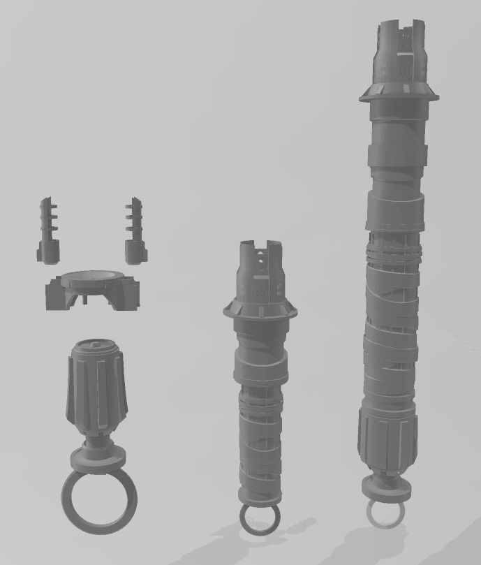 Jedi Survivor Cere Junda lightsaber 3D print model_1