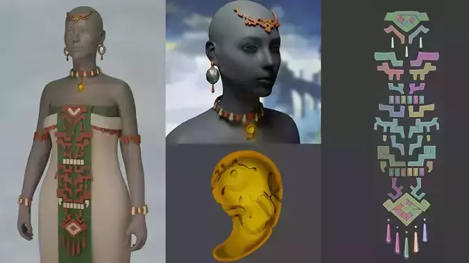 ZELDA FULL DRESS COSPLAY ACCESSORIES ZELDA TEARS OF THE KINGDOM 3D print model ZELDA FULL DRESS COSPLAY ACCESSORIES ZELDA TEARS OF THE KINGDOM 3D print model