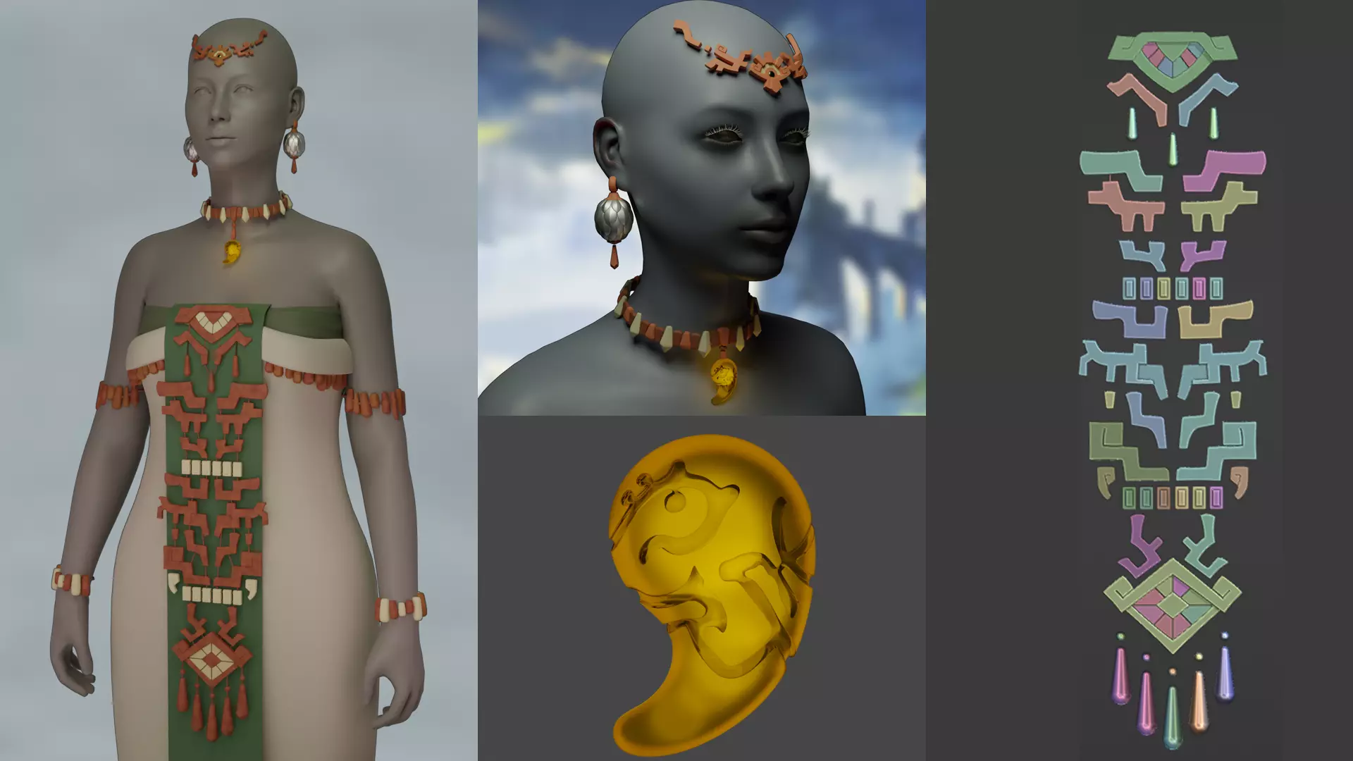 ZELDA FULL DRESS COSPLAY ACCESSORIES ZELDA TEARS OF THE KINGDOM 3D print model_0