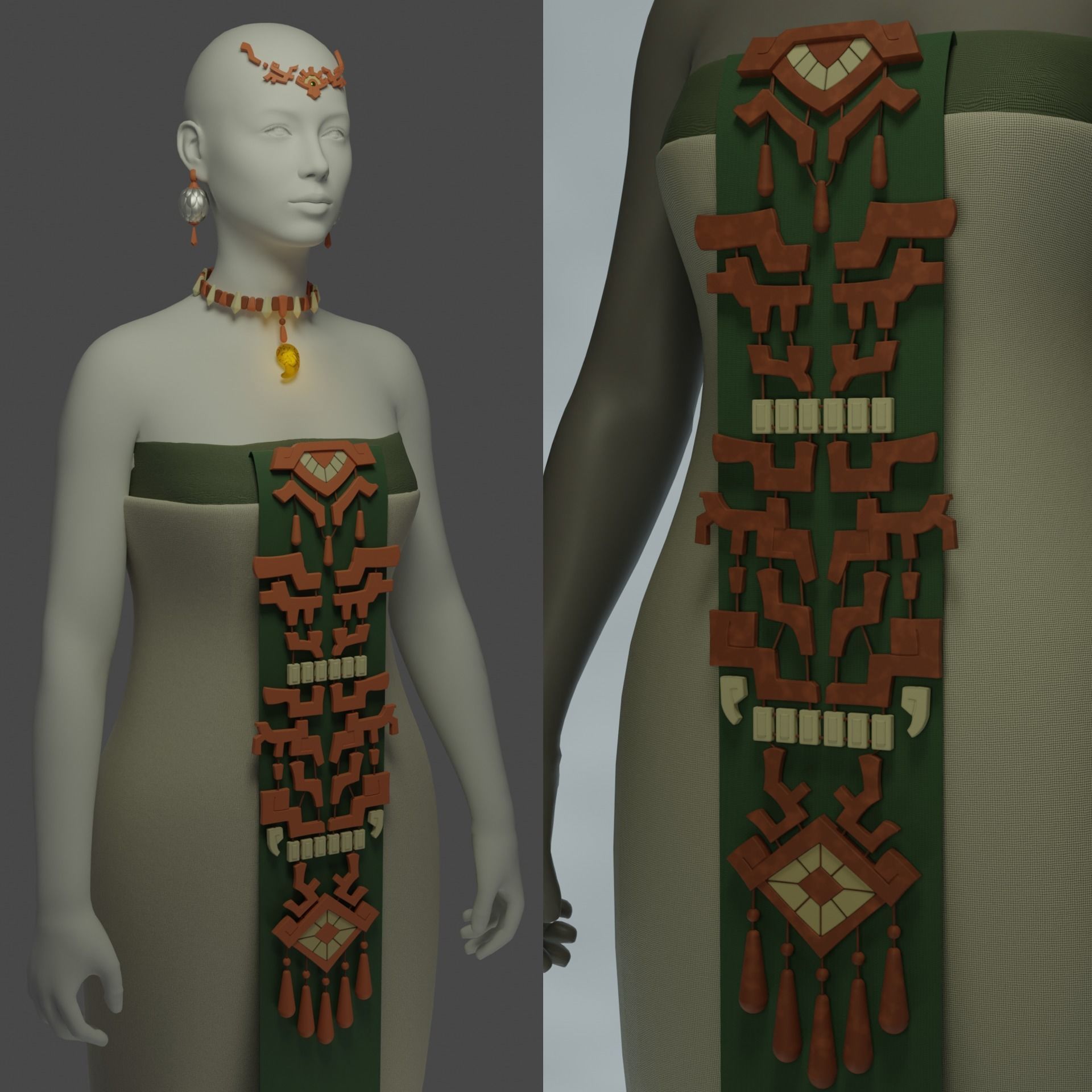 ZELDA FULL DRESS COSPLAY ACCESSORIES ZELDA TEARS OF THE KINGDOM 3D print model_3