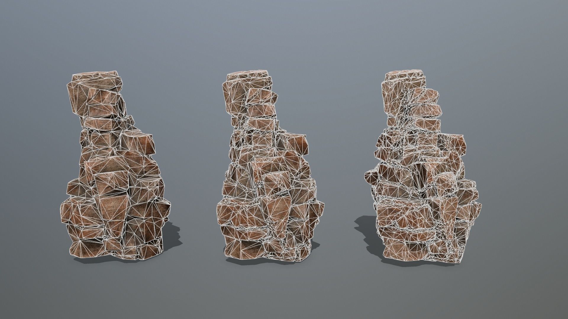 desert rocks Low-poly 3D model_12