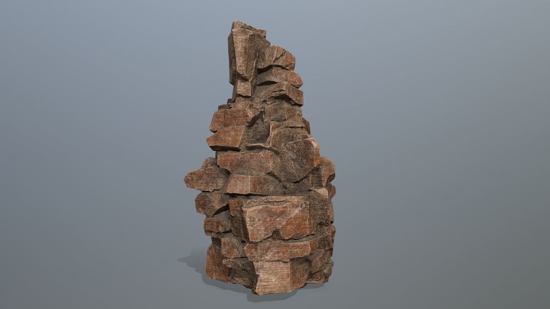 desert rocks Low-poly 3D model_2