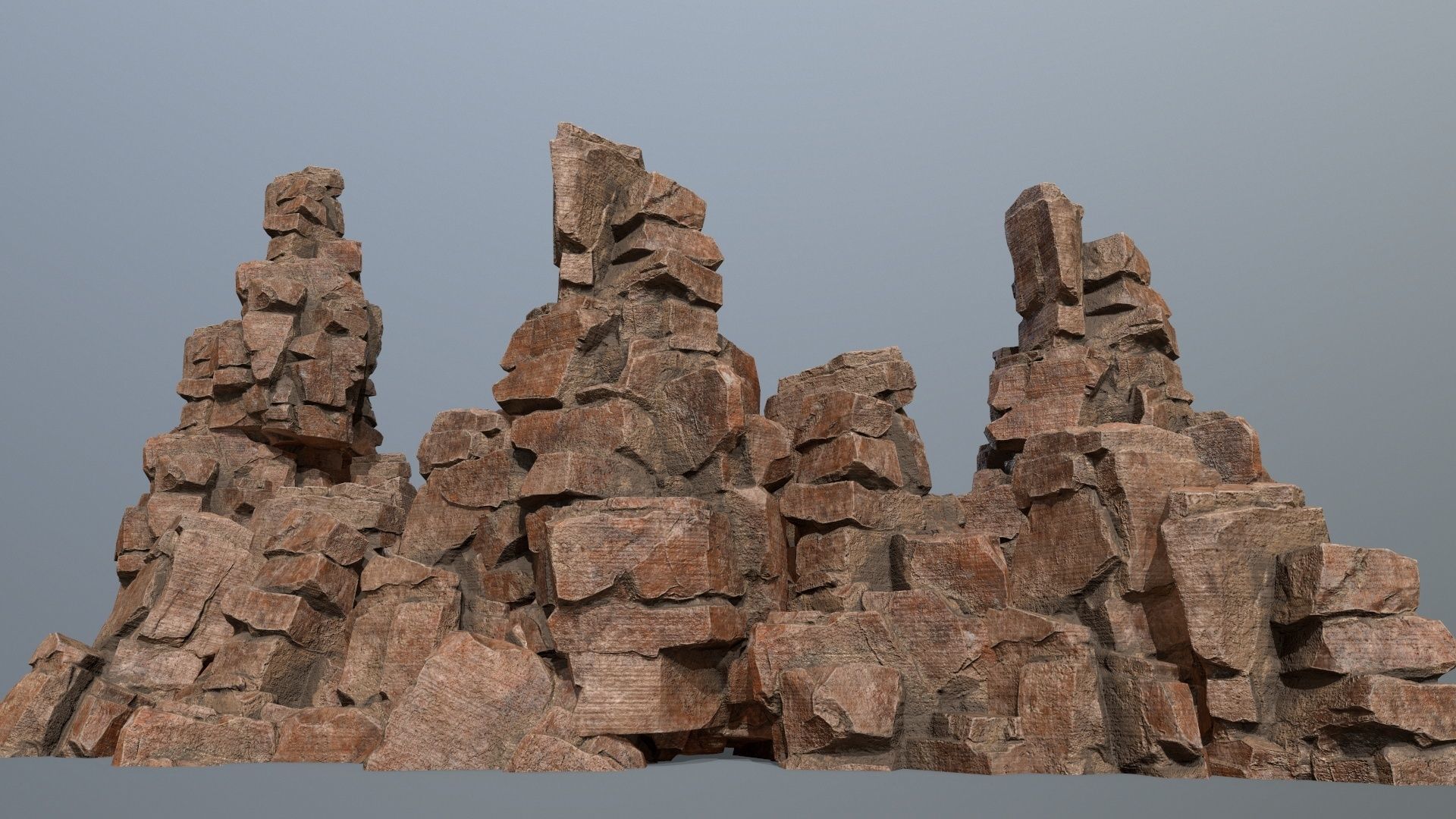 desert rocks Low-poly 3D model_1