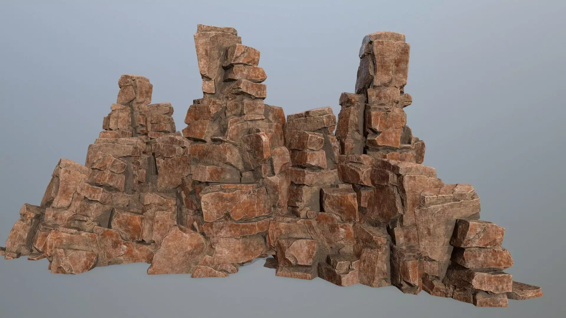 desert rocks Low-poly 3D model_0