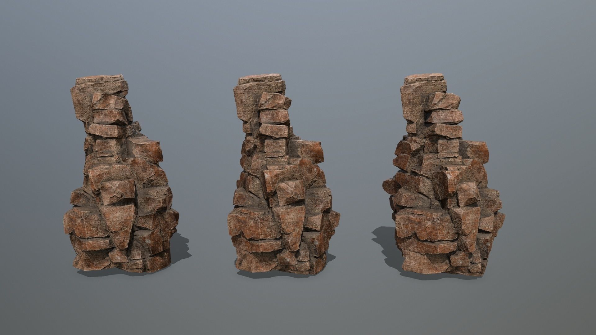 desert rocks Low-poly 3D model_11