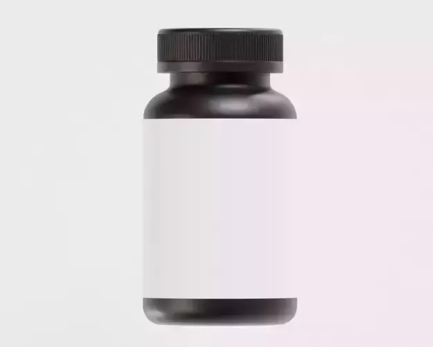 Supplement Bottle Low-poly 3D model