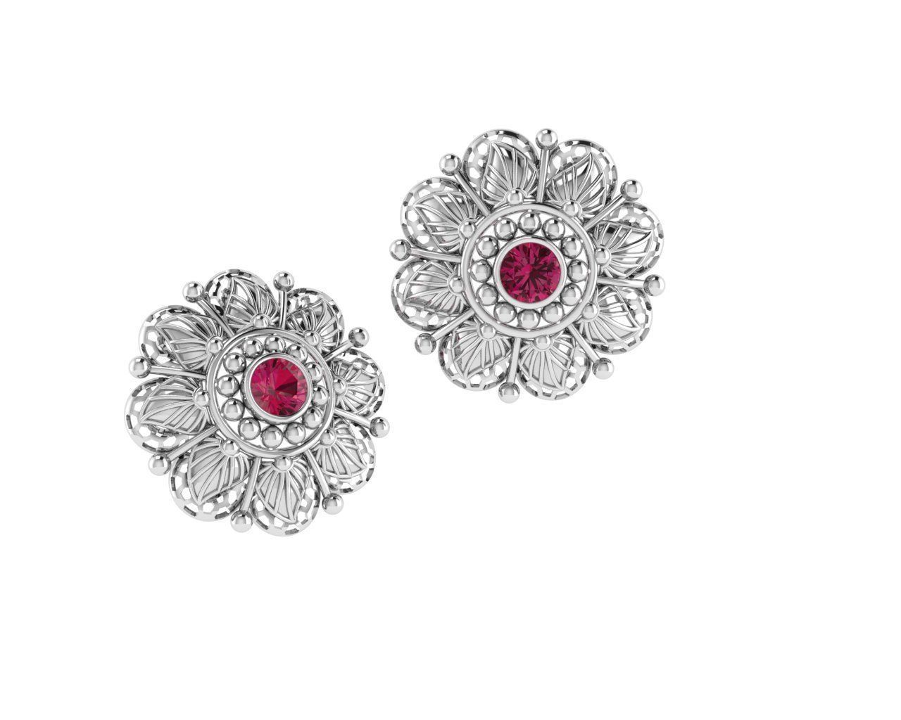 Earrings 3D print model_1