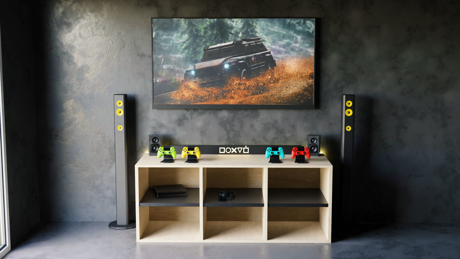 Gamer TV Setup by Nikdox 3D model_11