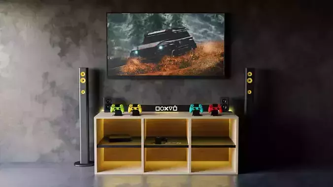 Gamer TV Setup by Nikdox 3D model