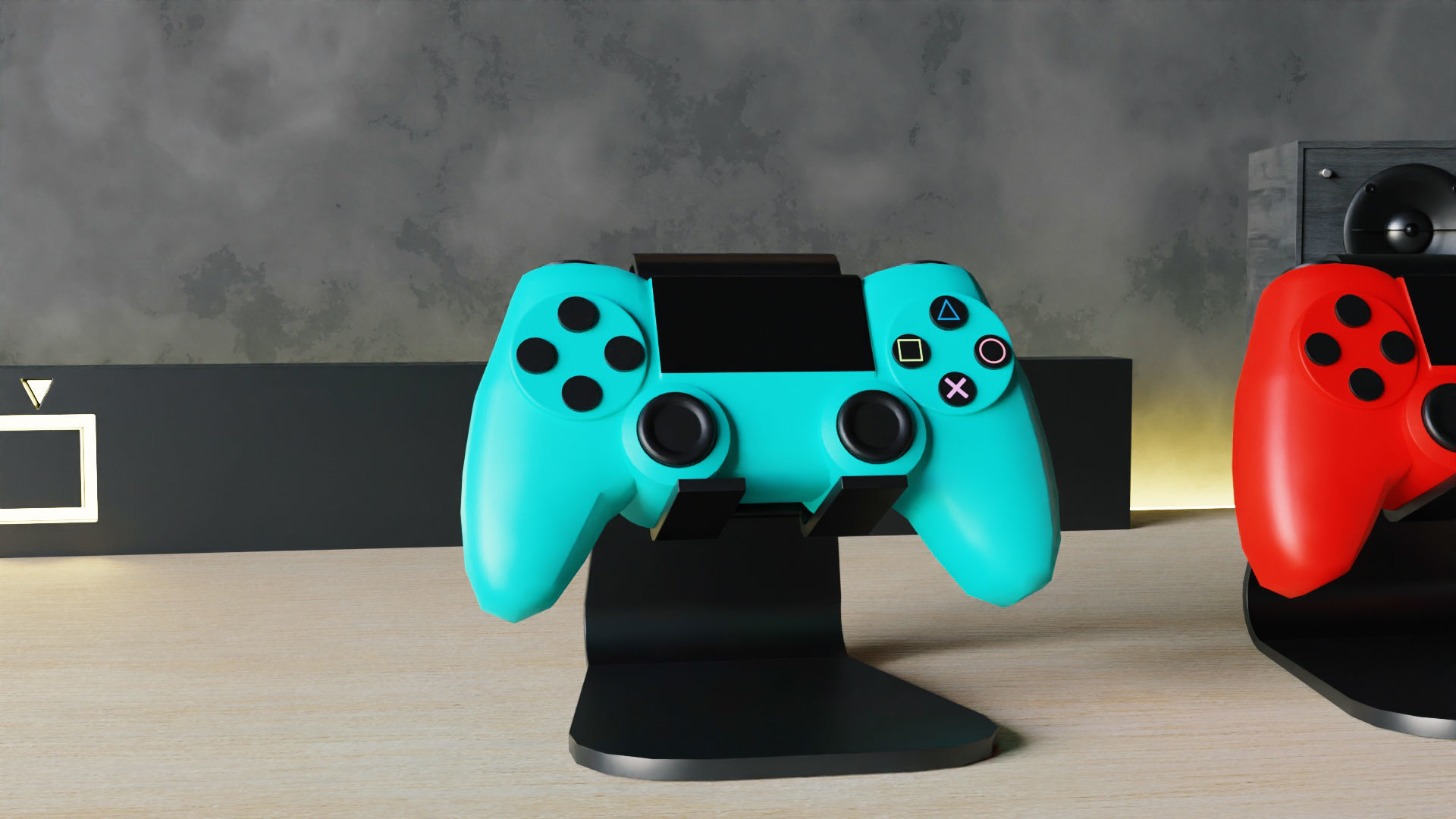 Gamer TV Setup by Nikdox 3D model_7