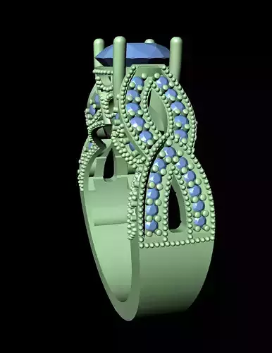  Diamond Solitaire Ring Jewellery for Women 3D print model