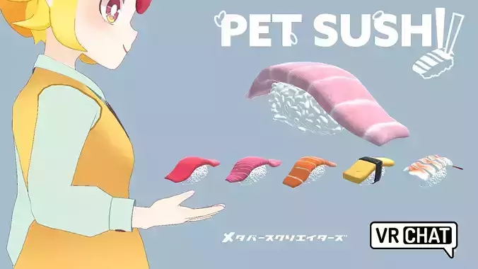 PET SUSHI Fatty tuna  VRchat SDK3