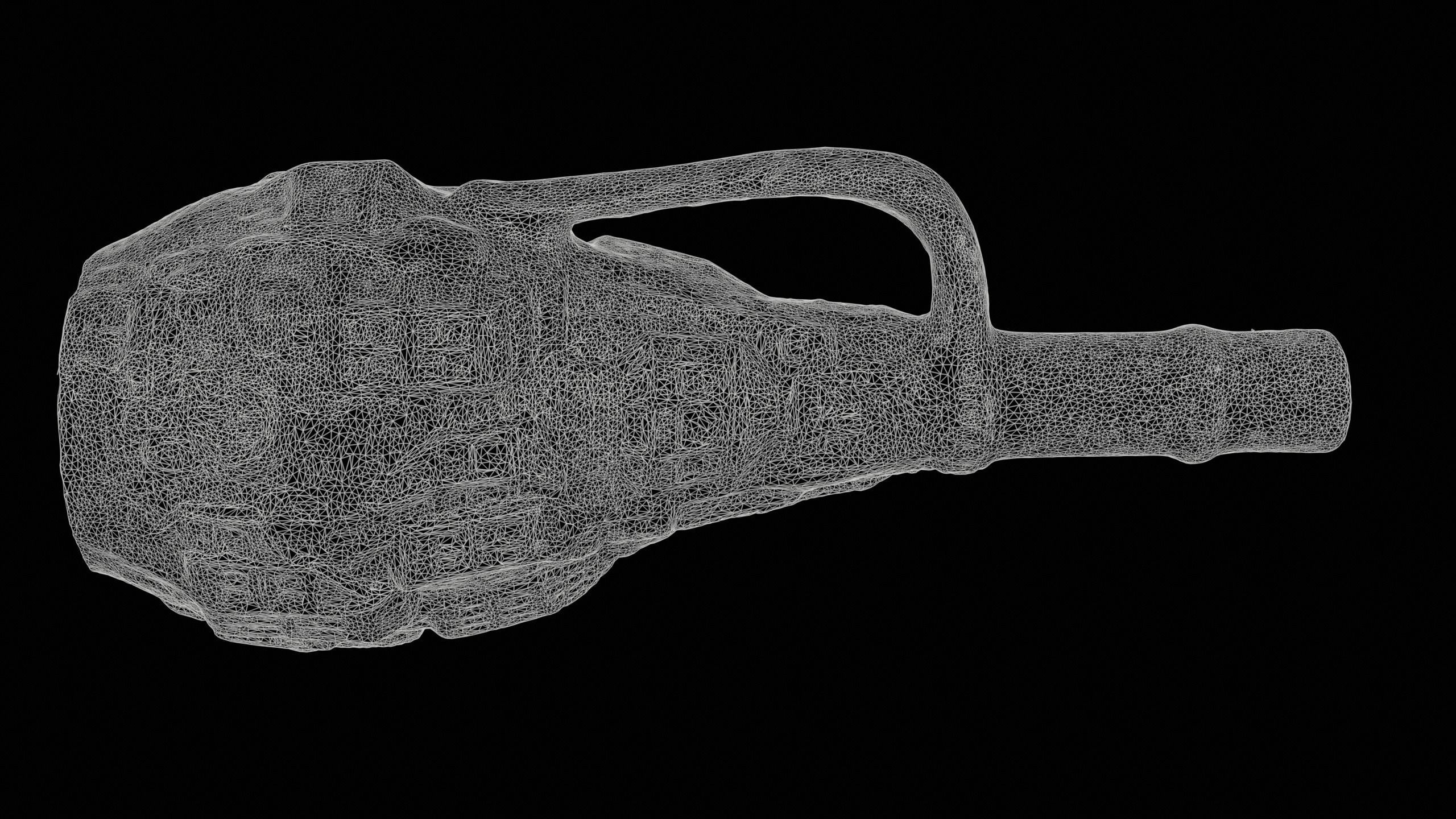 Georgian wine ceramic bottle Low-poly 3D model_9