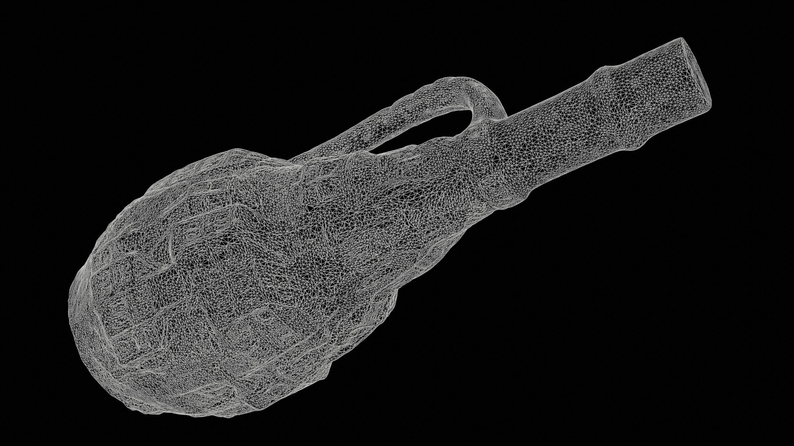 Georgian wine ceramic bottle Low-poly 3D model_8