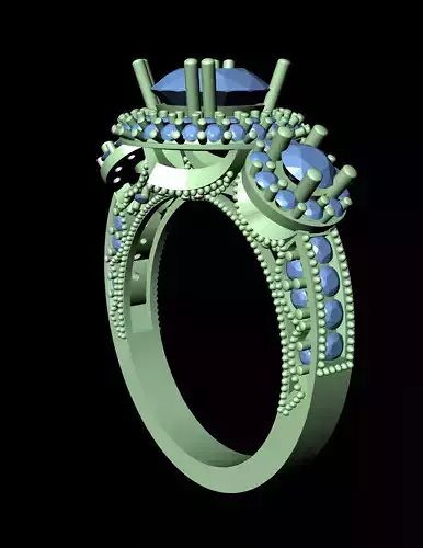  Diamond Solitaire Ring Jewellery for Women 3D print model