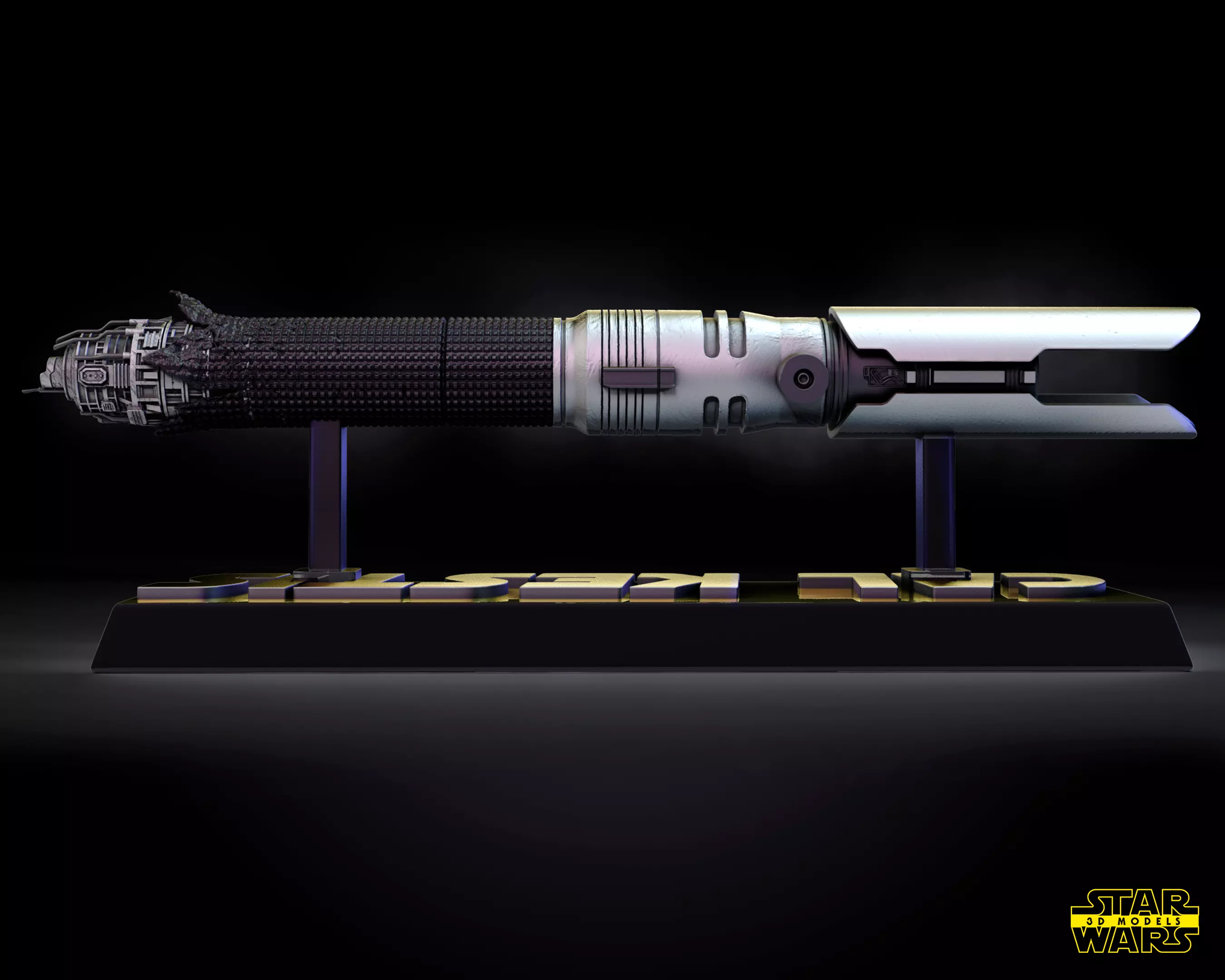 Cal Kestis Lightsaber Sculpture Star Wars 3D Models 3D print model_0